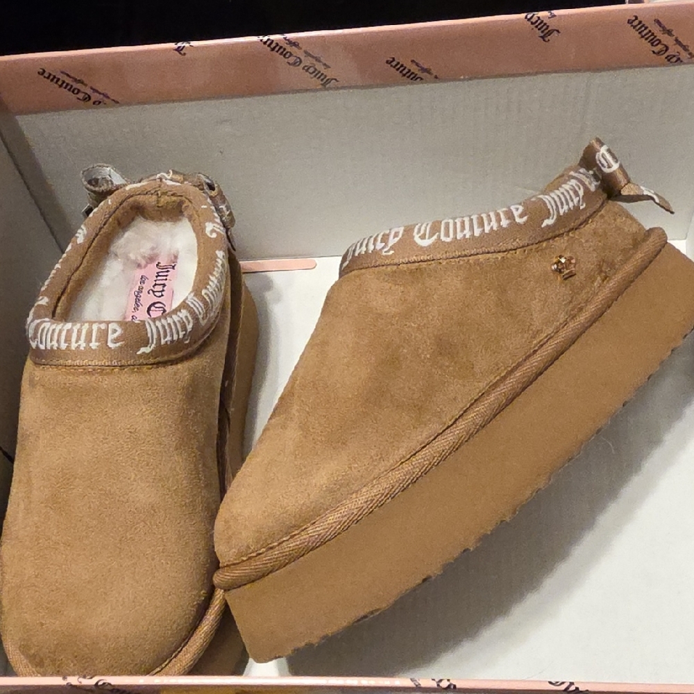 Juicy Couture Tan Suede Mules